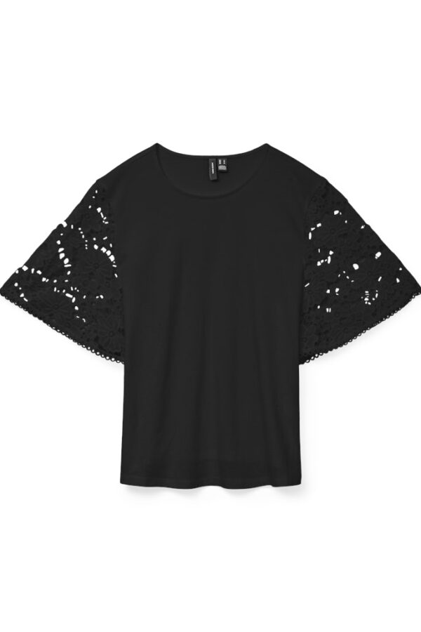 Camiseta manga bordado