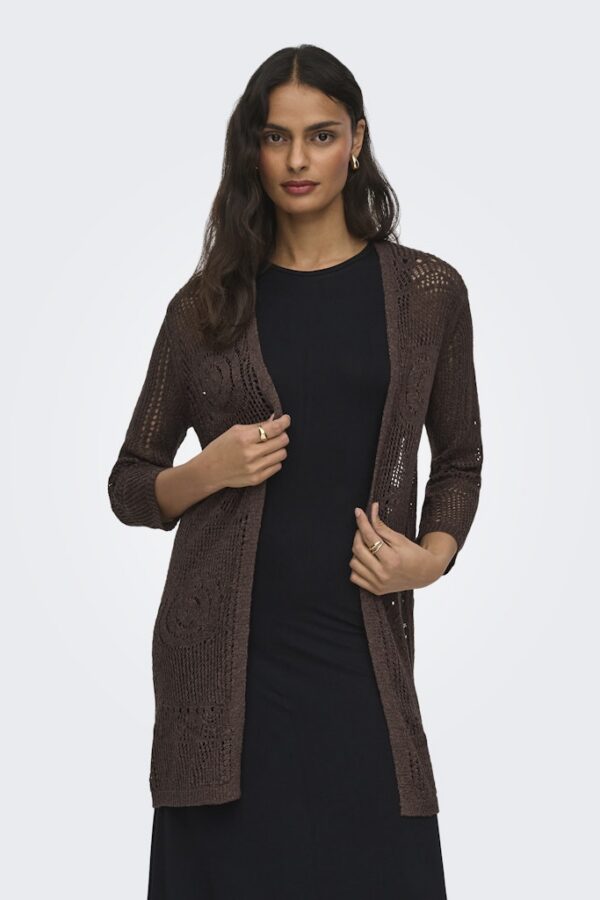 Cárdigan manga larga