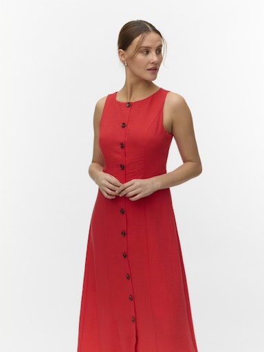 Vestido midi botones