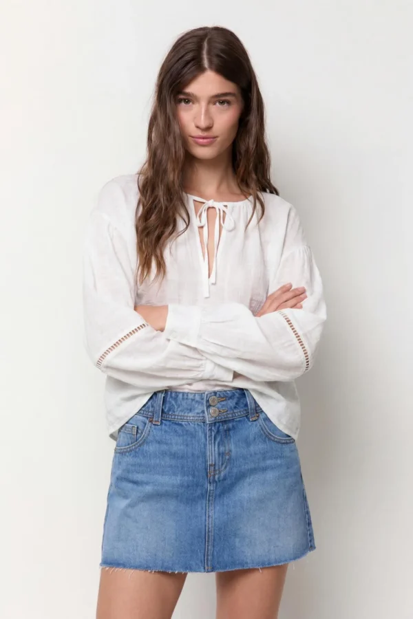 Blusa lazo frontal