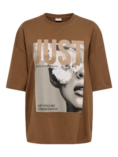 Camiseta oversize estampada